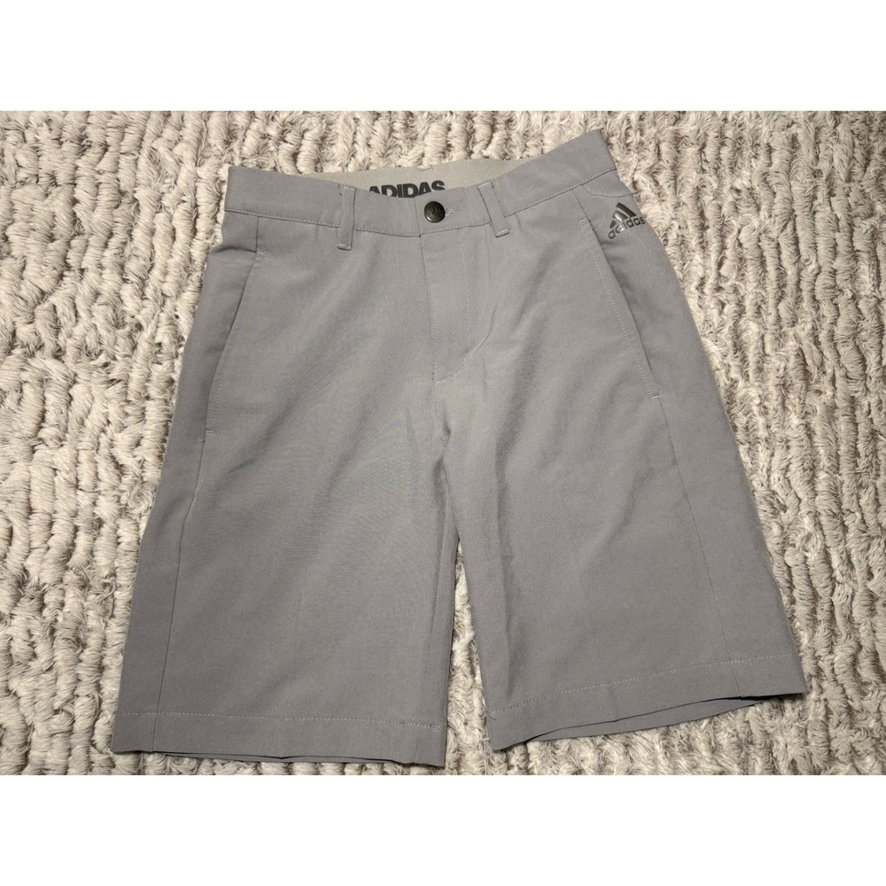 Adidas Boys Golf Shorts – Gray – Performance Stretch – Youth Small